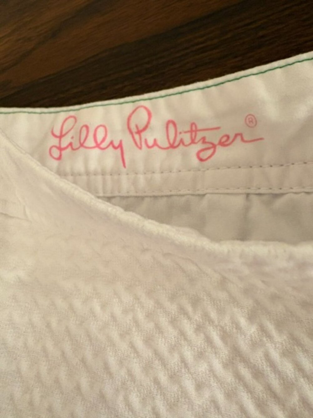 Lilly Pulitzer Buttercup Shorts White Textured Scallop Hem Women's Size 2 Pocket - Picture 3 of 5